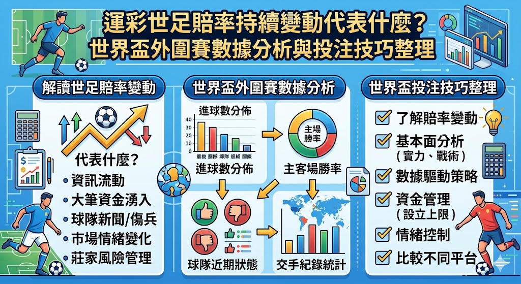 運彩世足賠率持續變動代表什麼？世界盃外圍賽數據分析與投注技巧整理